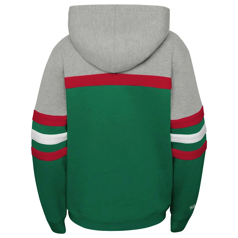 Sweat à capuche vert Mitchell & Ness pour jeunes entraîneur-chef du Minnesota Wild