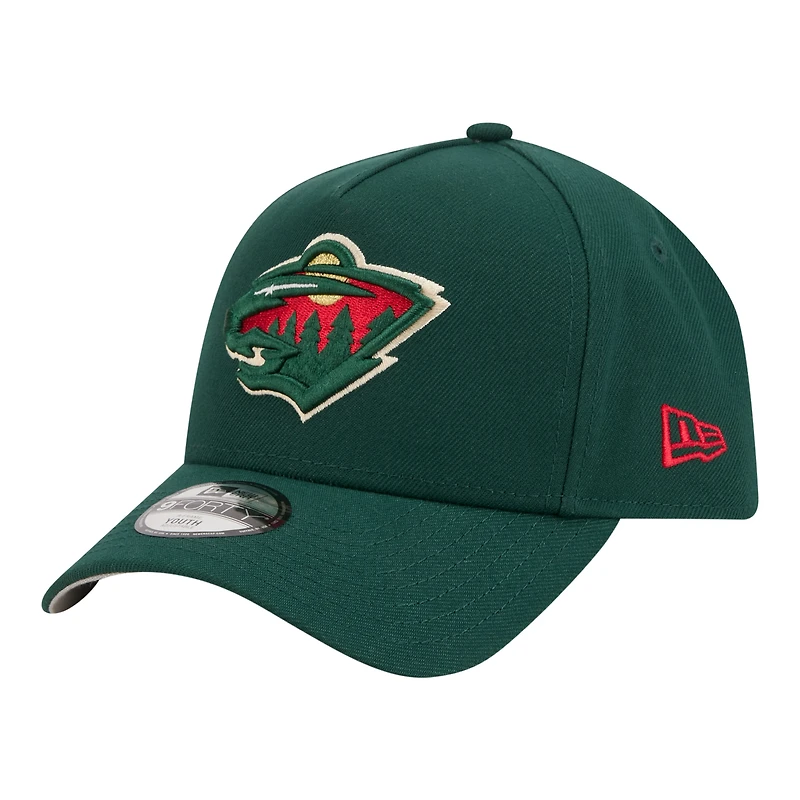 Casquette ajustable New Era verte Minnesota Wild 9FORTY pour jeunes