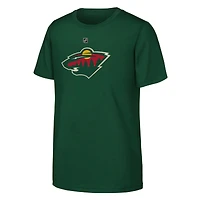 Youth Outerstuff Green Minnesota Wild Primary Logo T-Shirt
