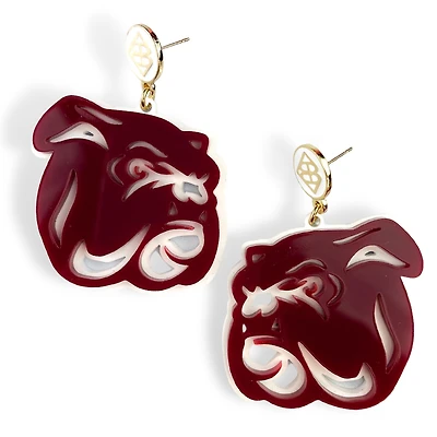 Brianna Cannon Mississippi State Bulldogs Boucles d'oreilles avec grand logo