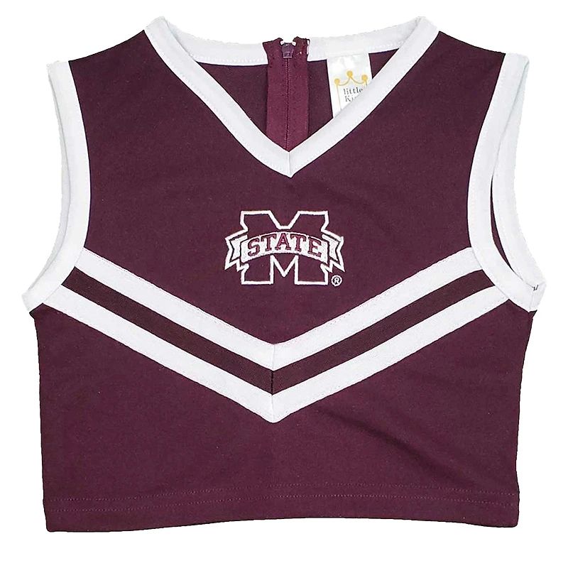 Girls Youth Maroon Mississippi State Bulldogs 2-Piece Cheer Set