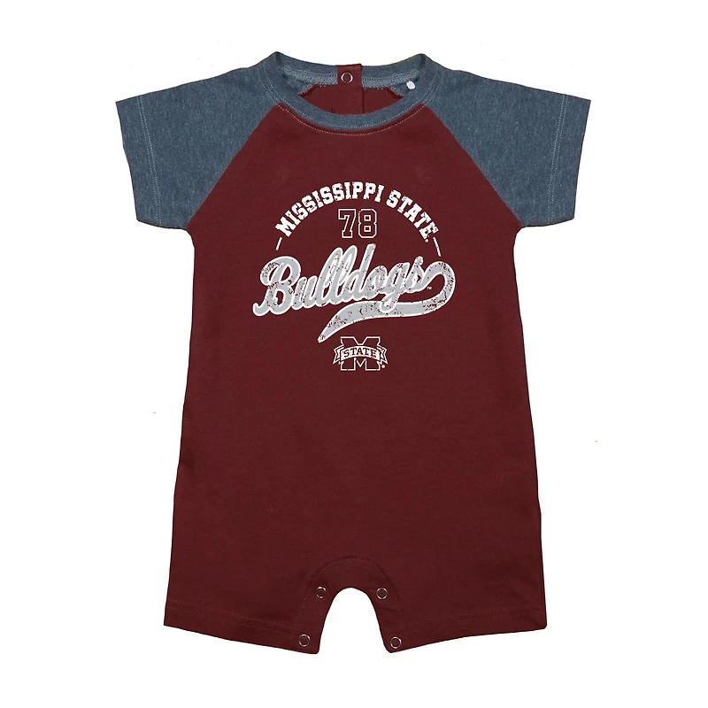 Combinaison pour bébé bordeaux Mississippi State Bulldogs Randy Romper