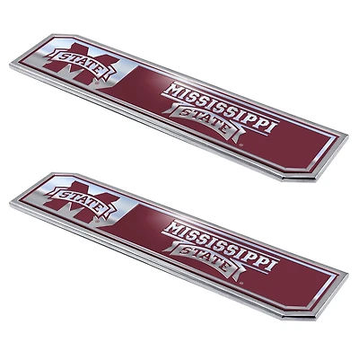 Logo Brands  Mississippi State Bulldogs 2-Pack Embossed Truck Emblem Set