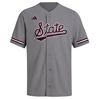 Men's adidas  Gray Mississippi State Bulldogs Replica Baseball Jersey