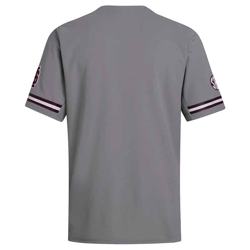 Men's adidas  Gray Mississippi State Bulldogs Replica Baseball Jersey