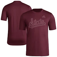 Men's adidas  Maroon Mississippi State Bulldogs Locker Local Impression AEROREADY T-Shirt