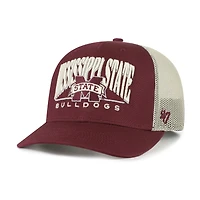 Casquette camionneur ajustable marron Mississippi State Bulldogs Arid pour homme, modèle 1947