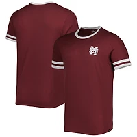 T-shirt Otis Ringer '47 Maroon Mississippi State Bulldogs pour homme