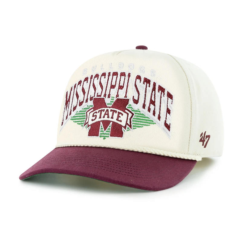 Men's '47 Natural Mississippi State Bulldogs Pomona Two-Tone Rope Hitch Adjustable Hat
