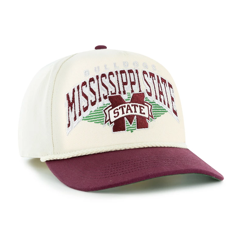 Men's '47 Natural Mississippi State Bulldogs Pomona Two-Tone Rope Hitch Adjustable Hat