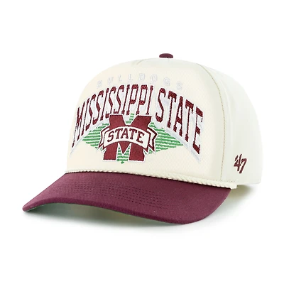 Men's '47 Natural Mississippi State Bulldogs Pomona Two-Tone Rope Hitch Adjustable Hat