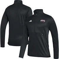 Haut à demi-zip AEROREADY Sideline des Bulldogs du Mississippi State adidas noir pour homme