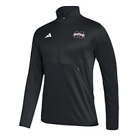 Haut à demi-zip AEROREADY Sideline des Bulldogs du Mississippi State adidas noir pour homme