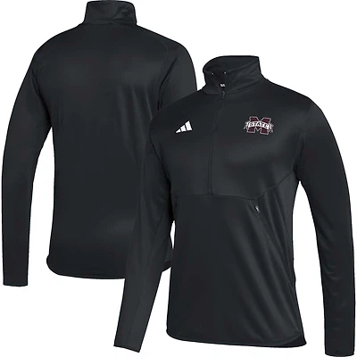 Haut à demi-zip AEROREADY Sideline des Bulldogs du Mississippi State adidas noir pour homme