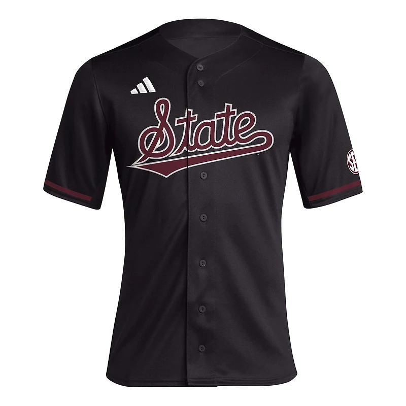 Men's adidas Black Mississippi State Bulldogs Replica Baseball Jersey