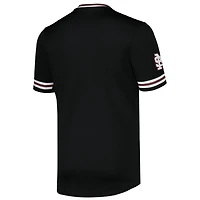 Maillot de baseball réplique à col en V adidas pour hommes, noir, Mississippi State Bulldogs