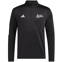 Men's adidas Black Mississippi State Bulldogs Strategy Half-Zip Golf Jacket