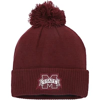 Men's adidas Maroon Mississippi State Bulldogs 2023 Sideline COLD.RDY Cuffed Knit Hat with Pom