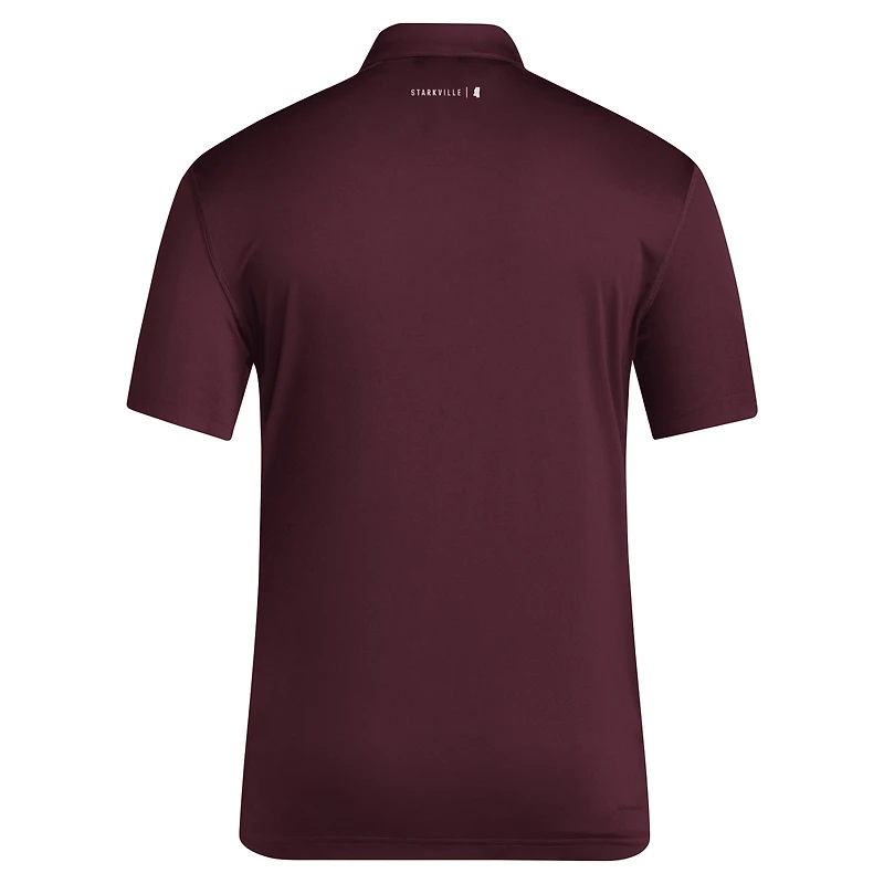 Men's adidas Maroon Mississippi State Bulldogs 2024 Coaches AEROREADY Polo
