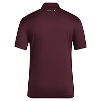 Men's adidas Maroon Mississippi State Bulldogs 2024 Coaches AEROREADY Polo