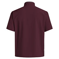 Men's adidas Maroon Mississippi State Bulldogs 2024 Coaches Sideline Half-Zip Short Sleeve Jacket