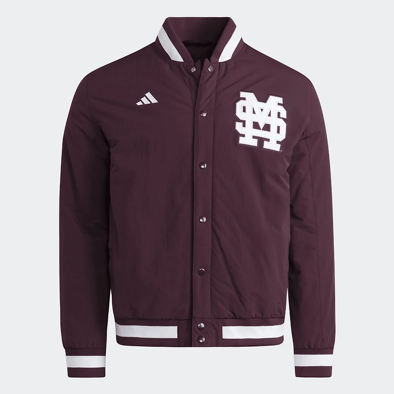 Men's adidas Maroon Mississippi State Bulldogs Coaches Dugout Jacket