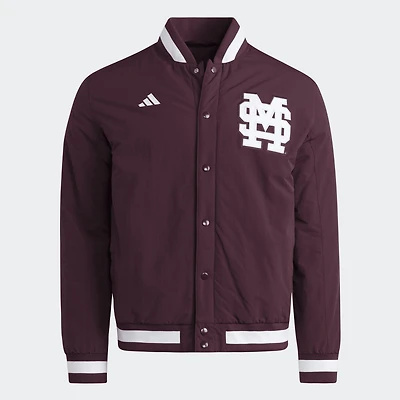 Men's adidas Maroon Mississippi State Bulldogs Coaches Dugout Jacket