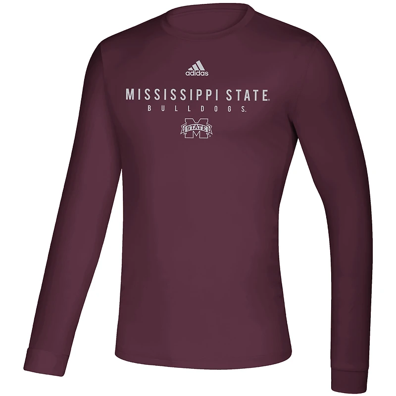 Men's adidas Maroon Mississippi State Bulldogs Creator Long Sleeve Performance T-Shirt