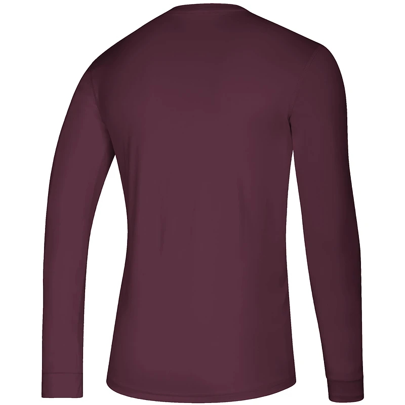 Men's adidas Maroon Mississippi State Bulldogs Creator Long Sleeve Performance T-Shirt
