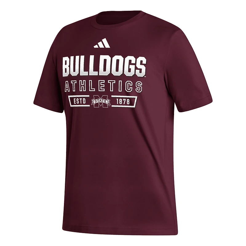 T-shirt Head of Class Fresh des Bulldogs de l'État du Mississippi adidas pour homme