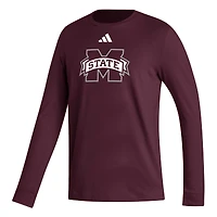 Men's adidas  Maroon Mississippi State Bulldogs Locker Logo Fresh Long Sleeve T-Shirt