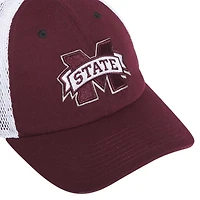 Casquette ajustable de camionneur souple pour hommes, mascotte des Bulldogs de l'État du Mississippi, marron adidas