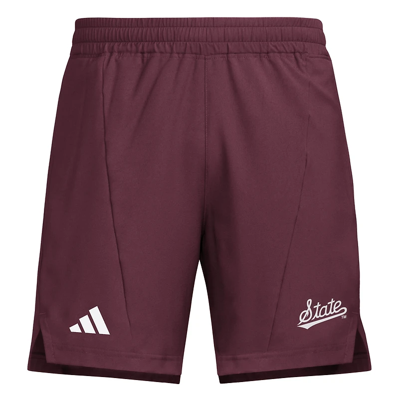Men's adidas Maroon Mississippi State Bulldogs Program Woven Training Shorts