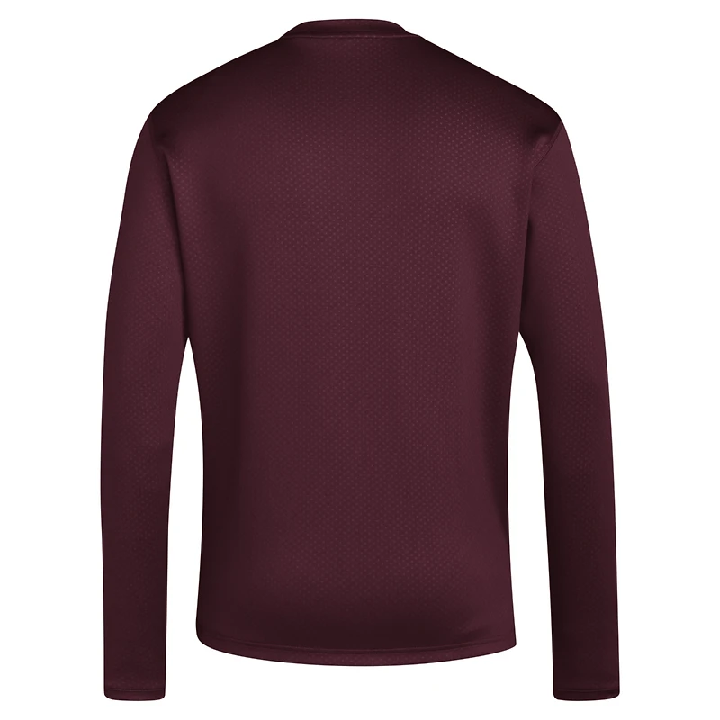 Sweat-shirt à enfiler adidas Maroon Mississippi State Bulldogs Reverse Retro Baseball Script pour hommes