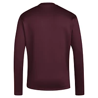 Sweat-shirt à enfiler adidas Maroon Mississippi State Bulldogs Reverse Retro Baseball Script pour hommes