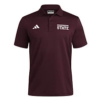 Polo adidas Ultimate 365 Ottoman pour homme, bordeaux, Mississippi State Bulldogs