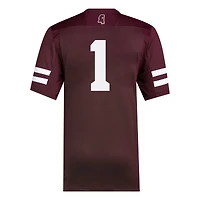 Men's adidas #1 Maroon Mississippi State Bulldogs Premier Football Jersey