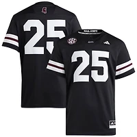 Men's adidas #25 Black Mississippi State Bulldogs Premier Strategy Jersey