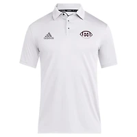 Polo d'entraîneur blanc pour homme adidas Mississippi State Bulldogs