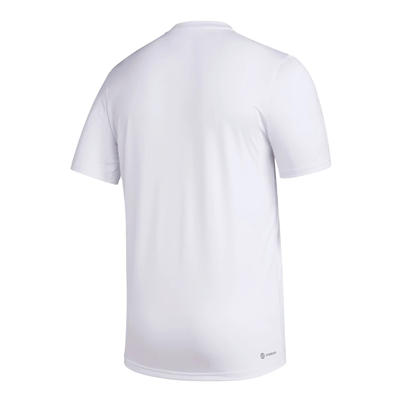 T-shirt Adidas Mississippi State Bulldogs Military Appreciation Pregame AEROREADY blanc pour homme