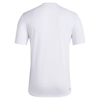 T-shirt d'avant-match adidas blanc Mississippi State Bulldogs Strategy pour homme