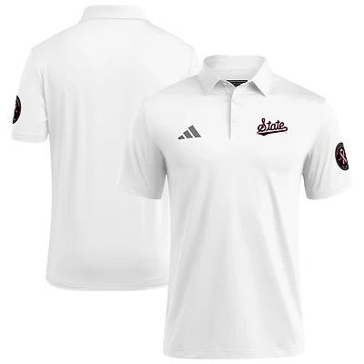 Men's adidas White Mississippi State Bulldogs Wear Pink Breast Cancer Awareness Polo