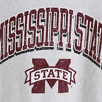Men's Champion Gray Mississippi State Bulldogs Arch Over Logo Reverse Weave Pullover Sweatshirt