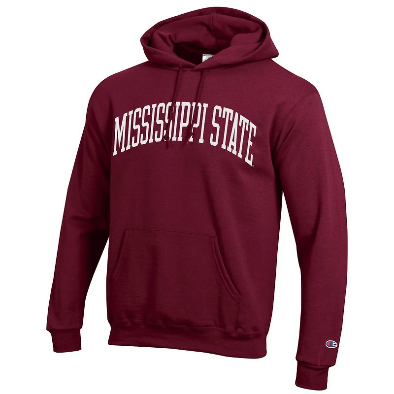 Men's Champion Maroon Mississippi State Bulldogs Basic Arch Fleece Pullover Hoodie