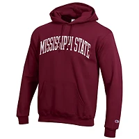Men's Champion  Maroon Mississippi State Bulldogs Basic Arch Fleece Pullover Hoodie