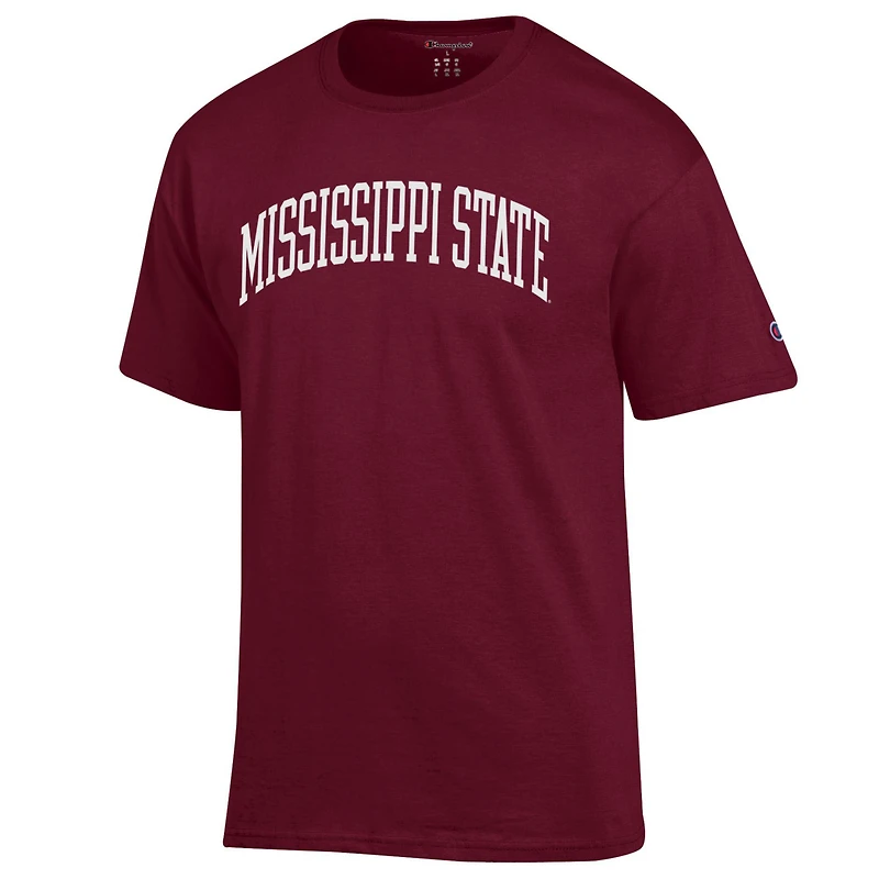 Men's Champion  Maroon Mississippi State Bulldogs Basic Arch T-Shirt