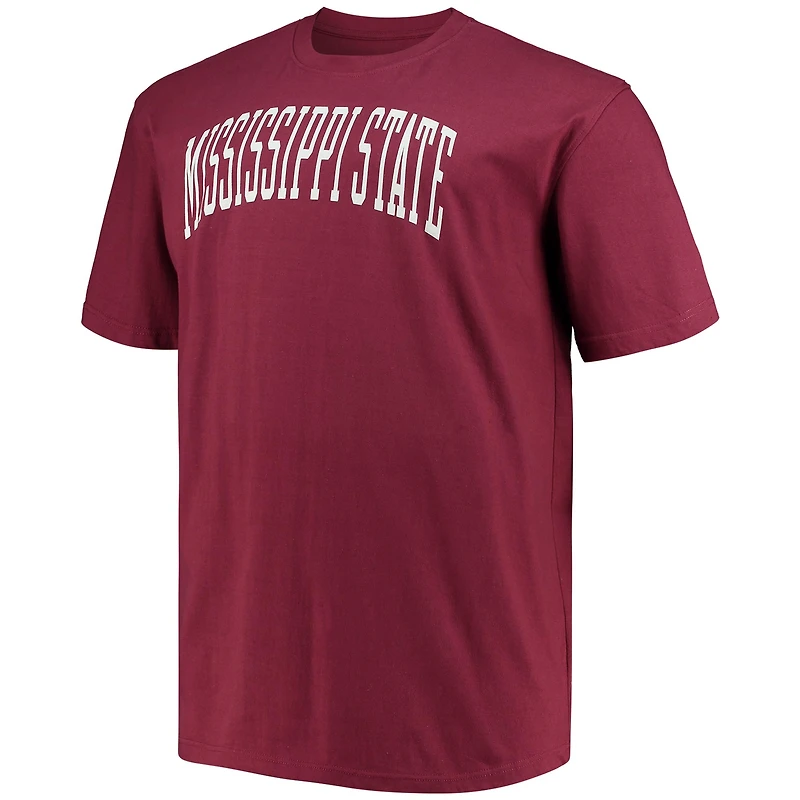 T-shirt homme Champion Maroon Mississippi State Bulldogs Tailles Big & Tall Arch Team Logo