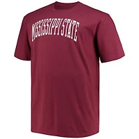 T-shirt homme Champion Maroon Mississippi State Bulldogs Tailles Big & Tall Arch Team Logo