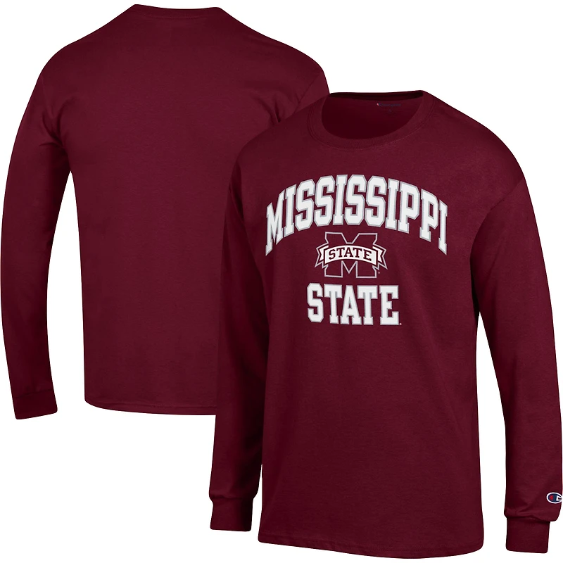 T-shirt à manches longues Champion Mississippi State Bulldogs High Motor pour homme