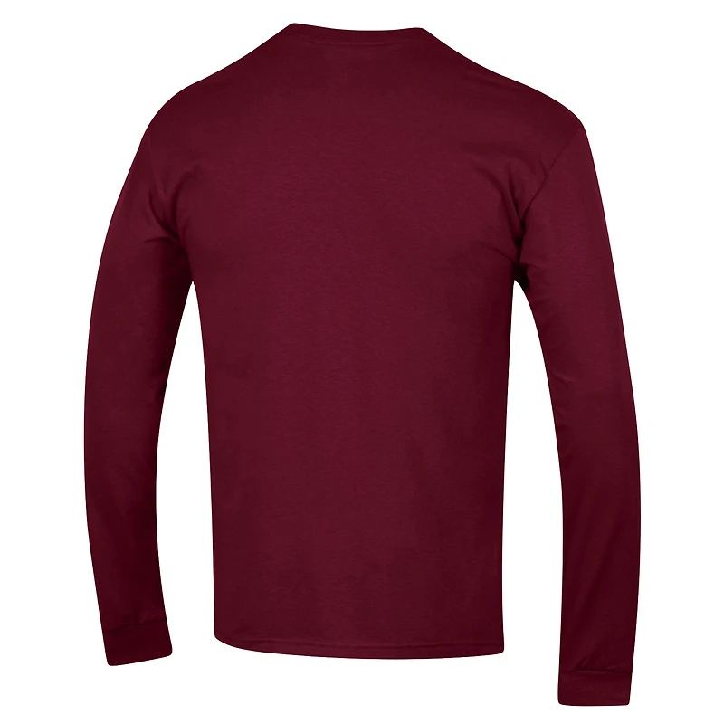 Men's Champion Maroon Mississippi State Bulldogs High Motor Long Sleeve T-Shirt